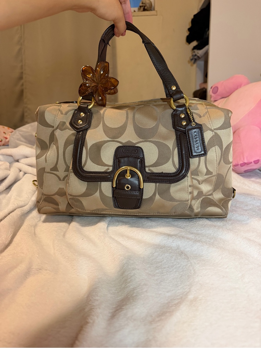 Brown Coach Campbell Signature Bag